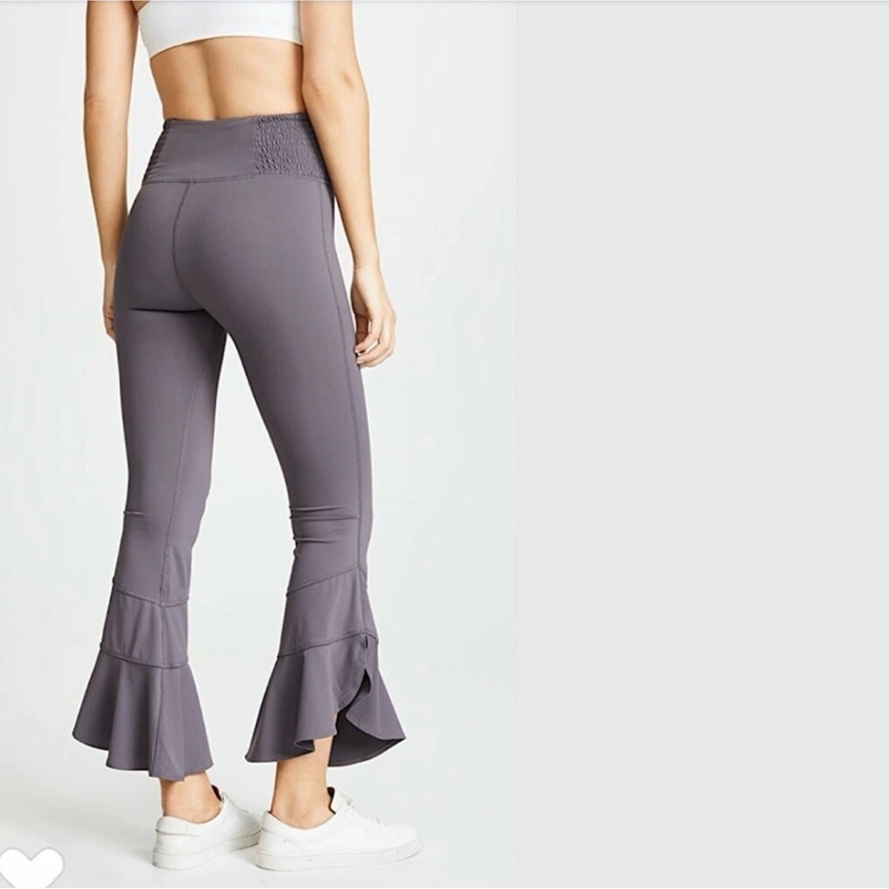 Free people grey starlight pant leggings ruffled - Picture 2 of 8